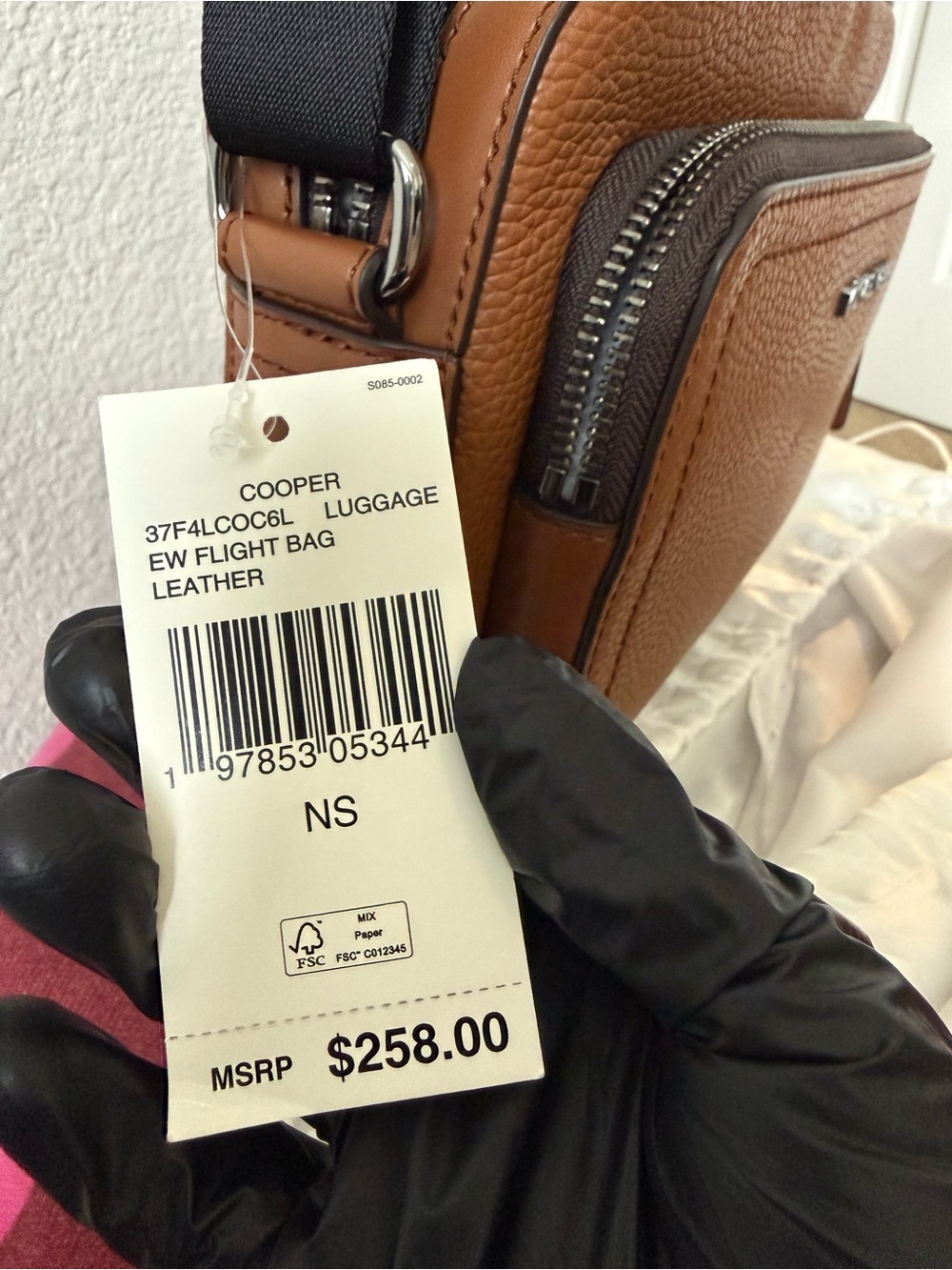 Michael Kors Cooper Leather Flight Bag Brown Crossbody NWT - Picture 8 of 9